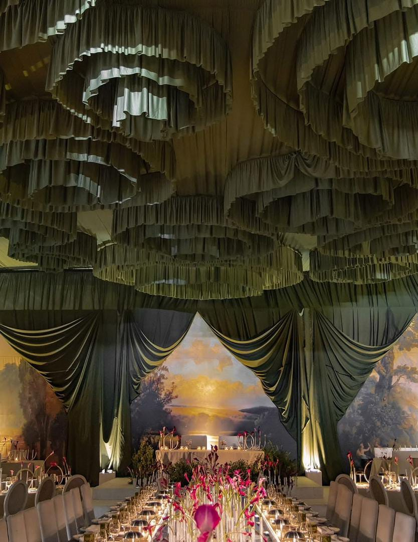 Ruffled Canopy Mural Dinner