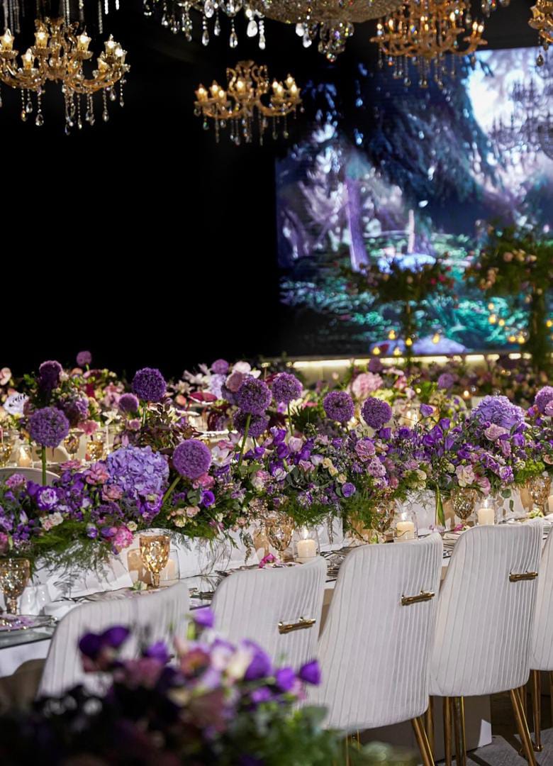 Amethyst Chandelier Banquet