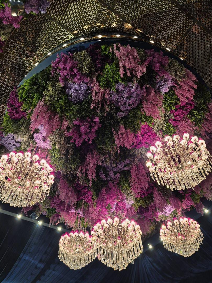 Lilac Bloom Chandelier Canopy