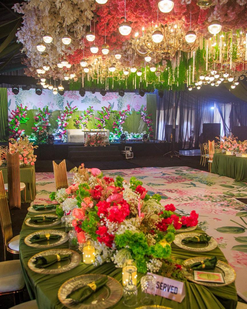 Floral Stage Banquet View
