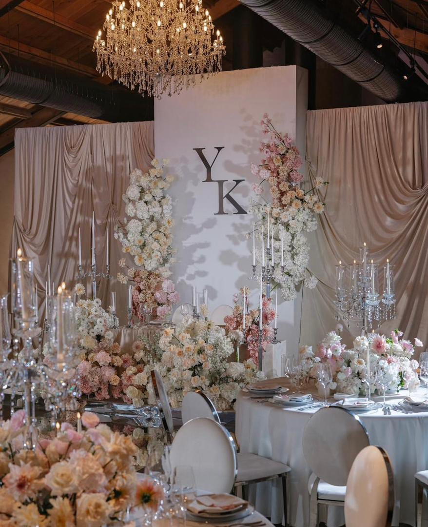 Y & K Blush Floral Reception